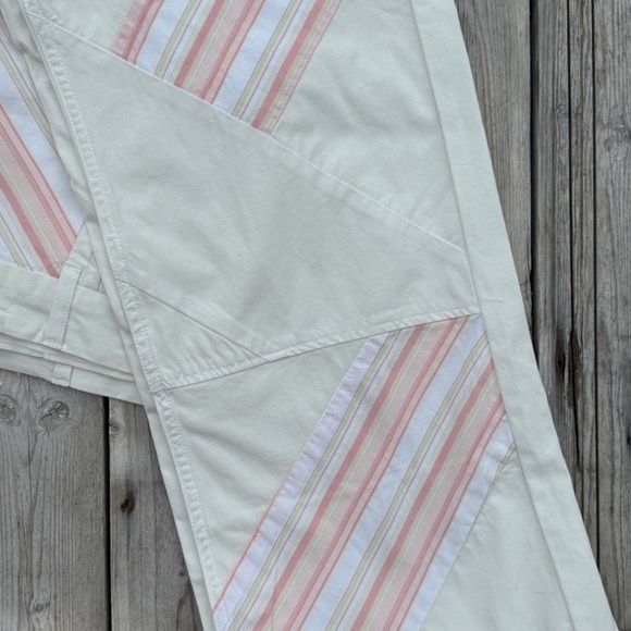 Custo Barcelona White Derailed Wide Leg Pants - Picture 2 of 7